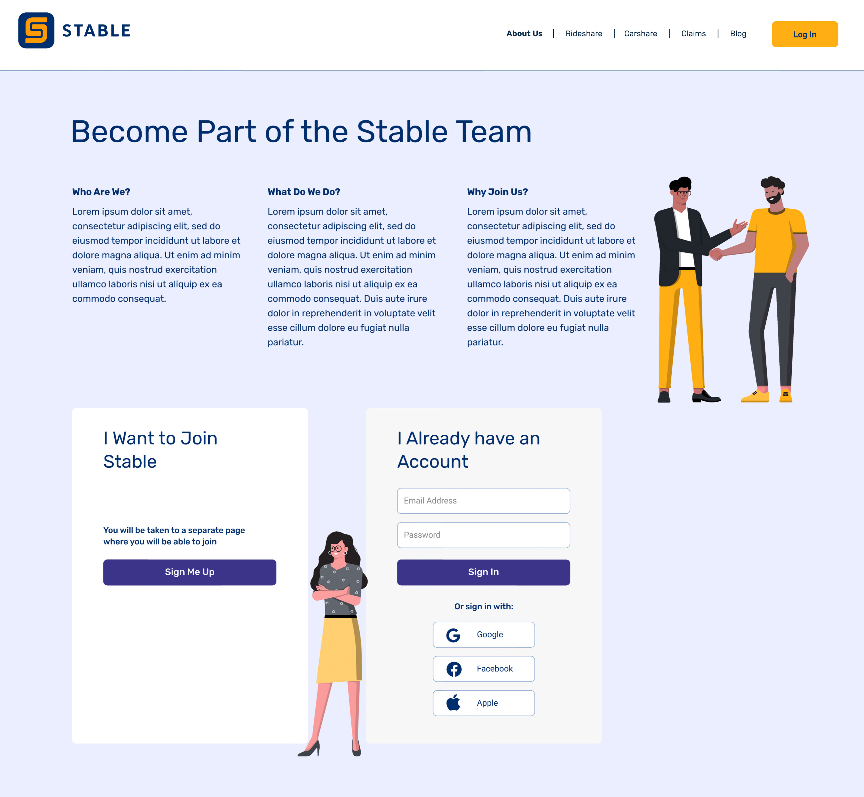 Stable Insurance website