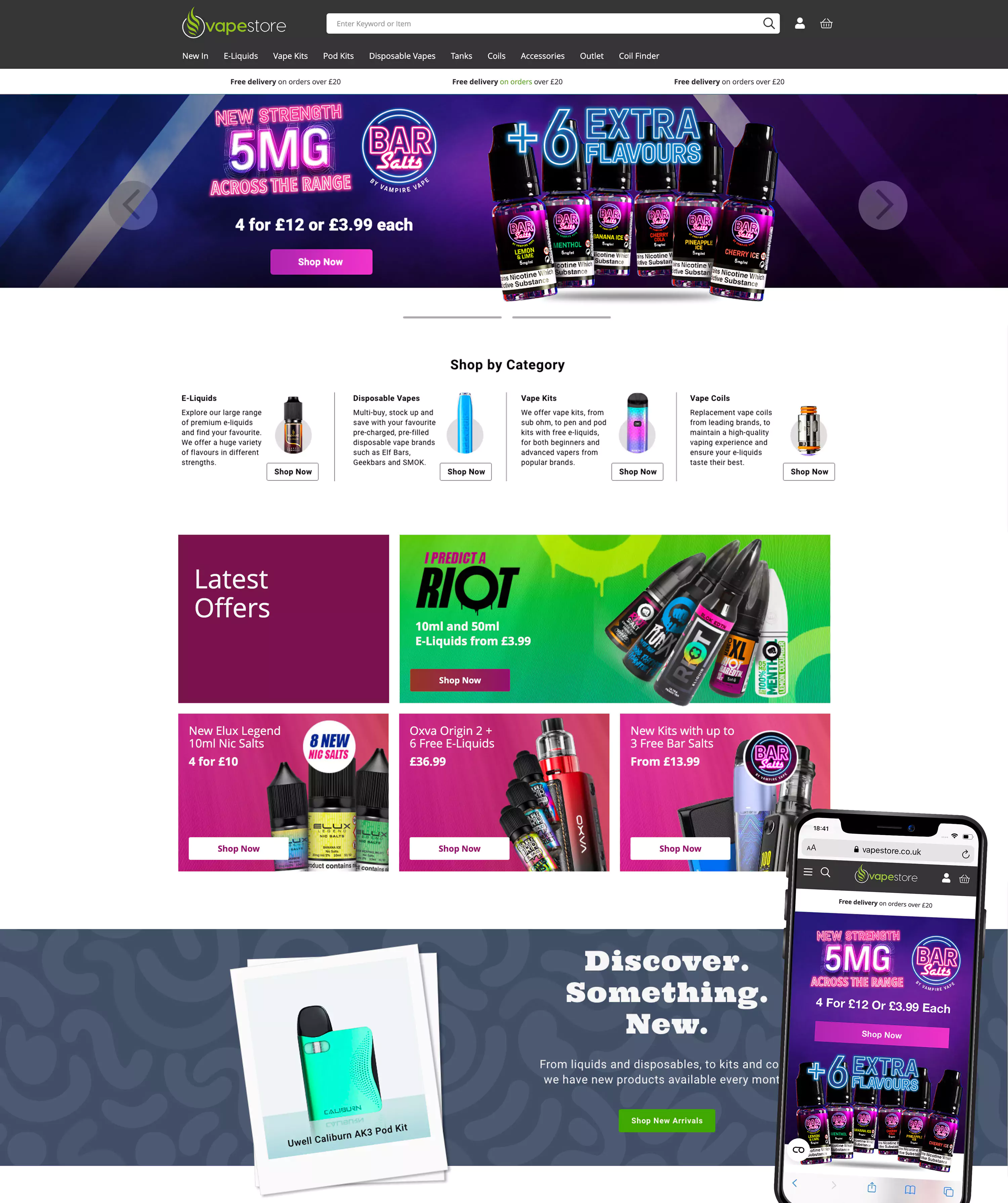 Vapestore website